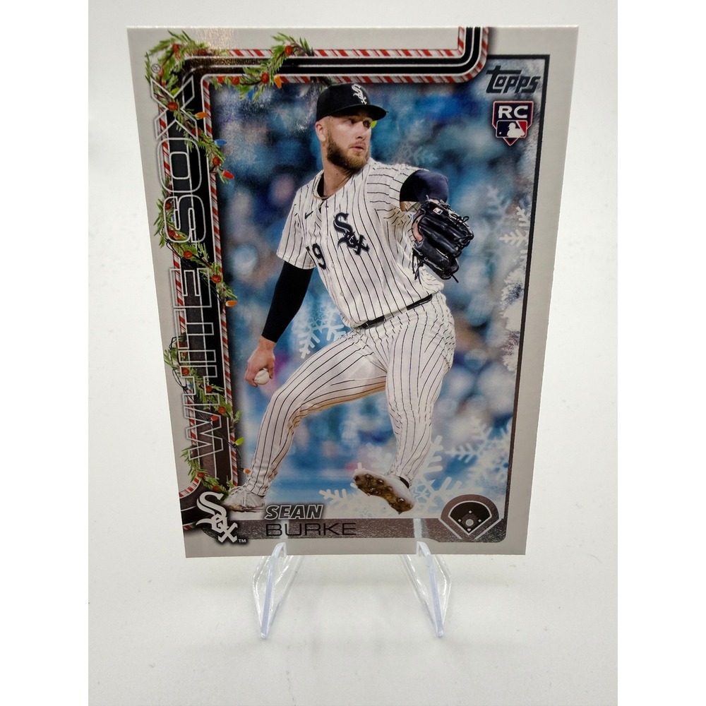 2025 Topps Holiday Sean Burke Rookie Card H106 Chicago White Sox RC Pitcher